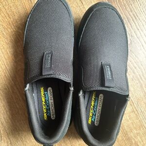 Skechers Men's Black Waterproof Hiking Slip-Ons